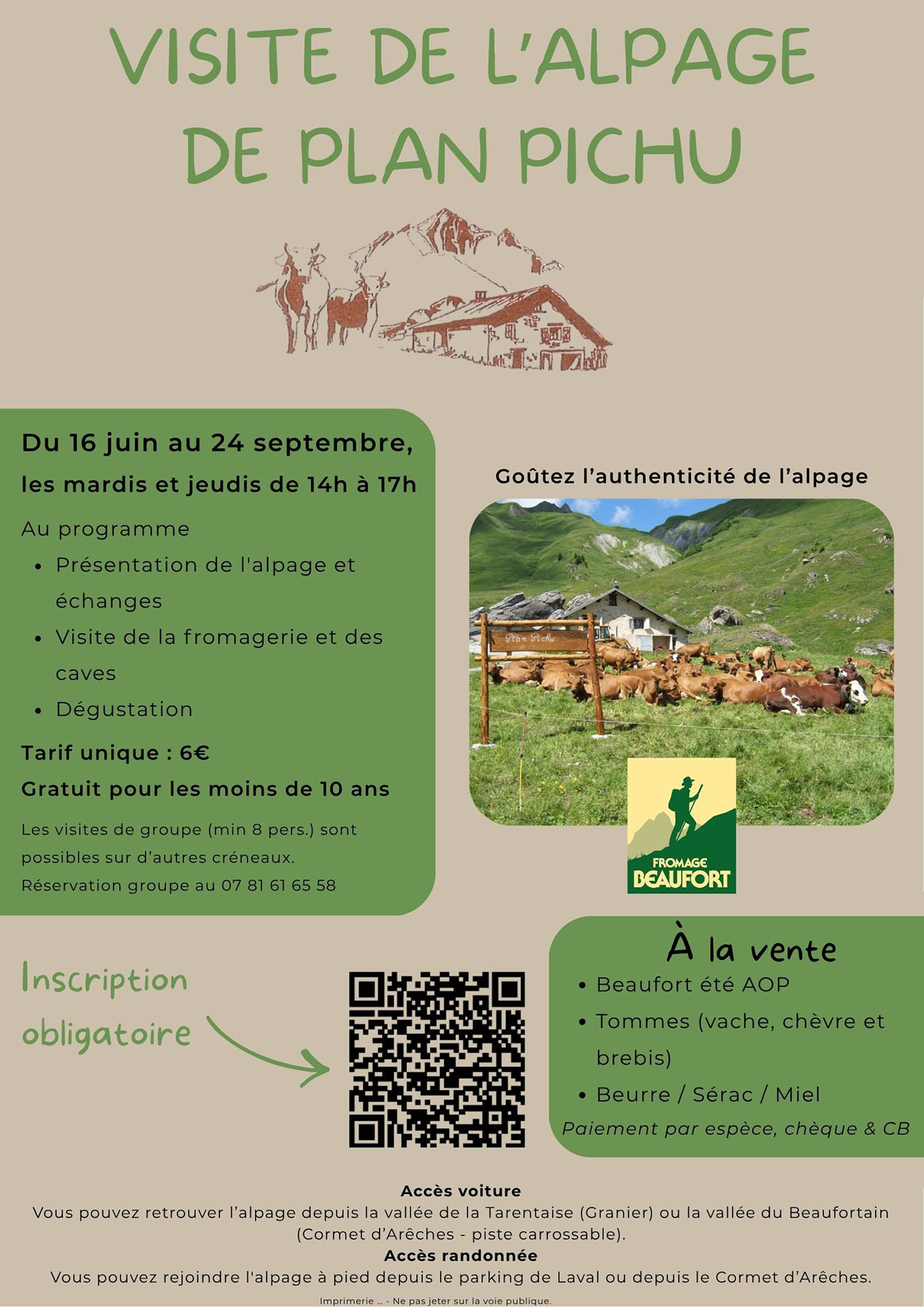 Visite de l'alpage du Plan Pichu