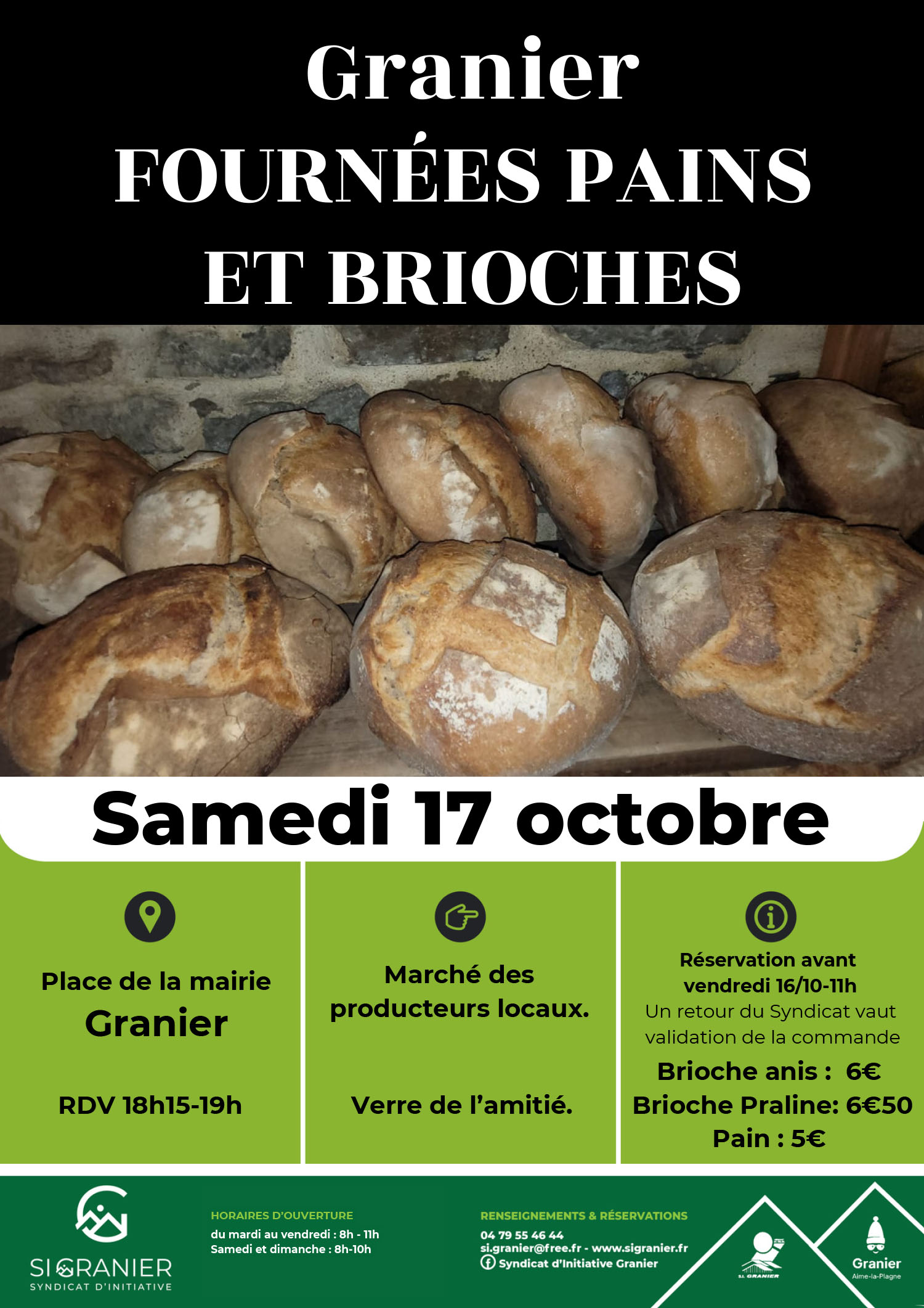 Fournées de pains et brioches